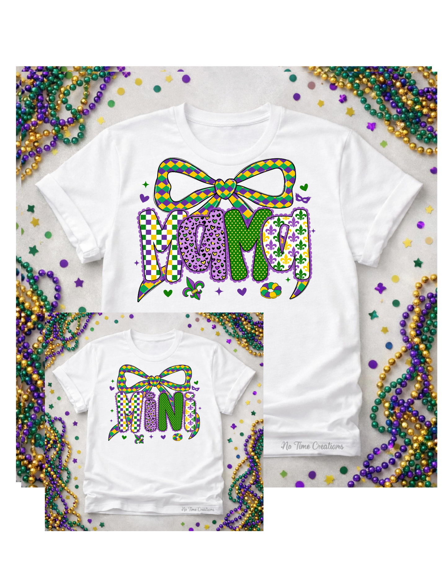 Mardi Gras Tee (mama/mini)