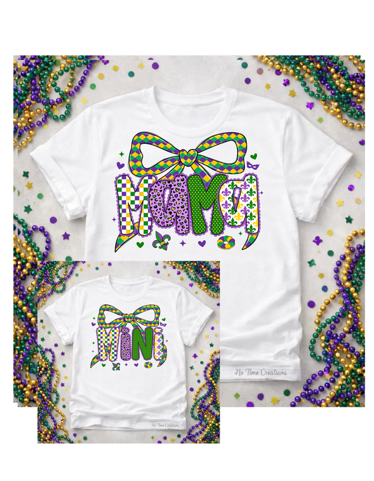 Mardi Gras Tee (mama/mini)